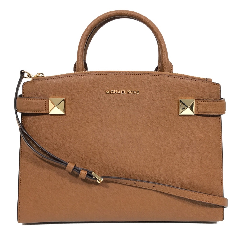 MICHAEL KORS Karla Medium EW Leather Satchel